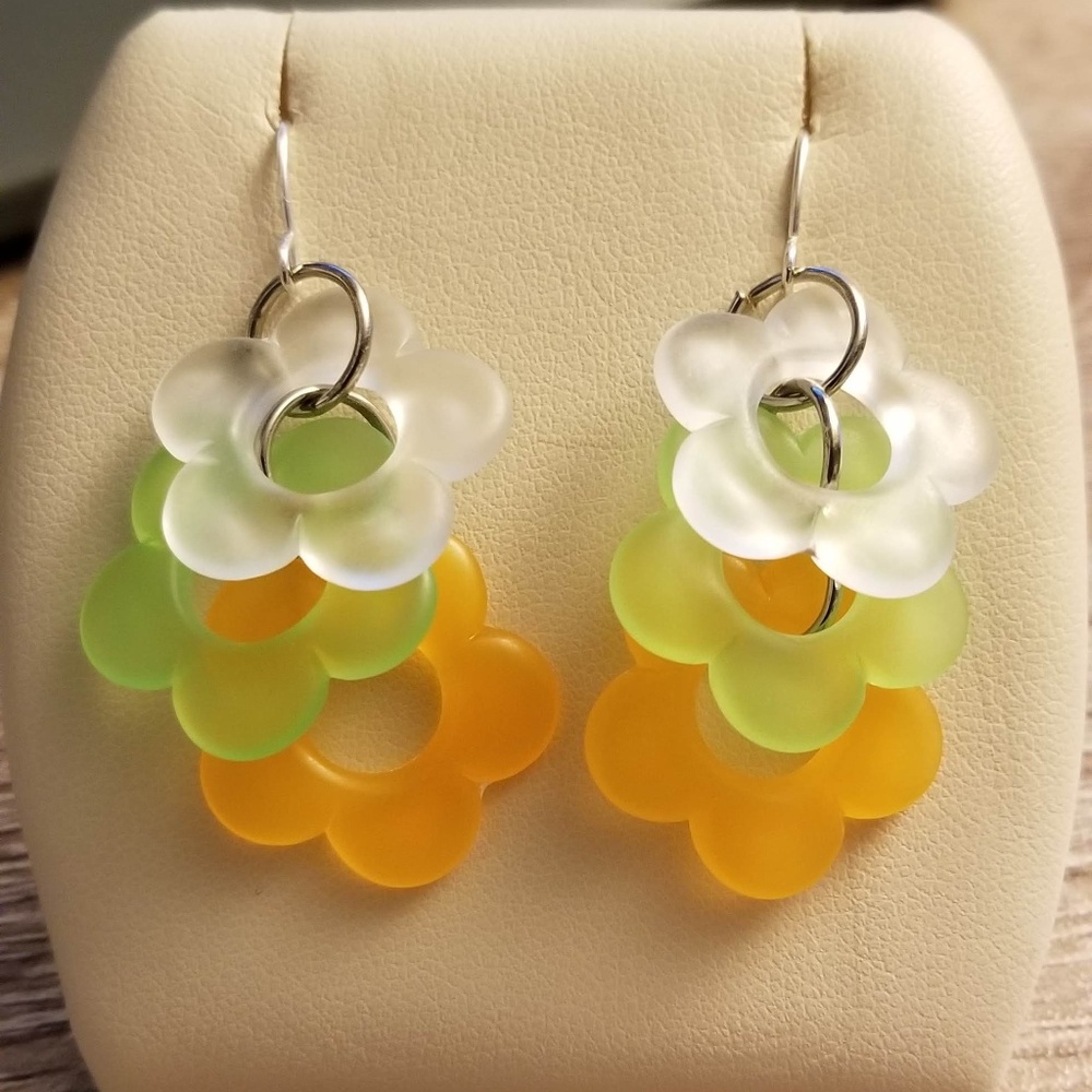 FINAL unless bundled Groovy Boho Flower dangle ear